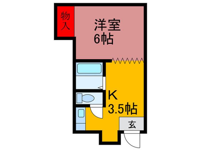 大野ビル(ワンルーム/4階)の間取り写真