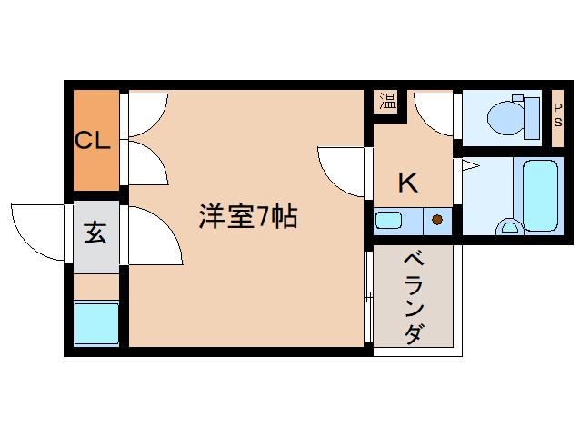 KBK高天ビル(1K/2階)の間取り写真