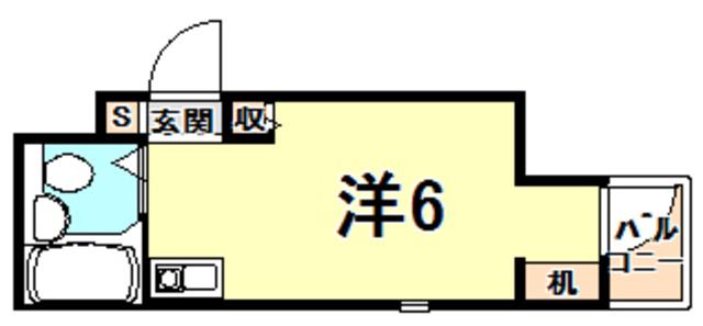 ブレシオンエスト(ワンルーム/1階)の間取り写真