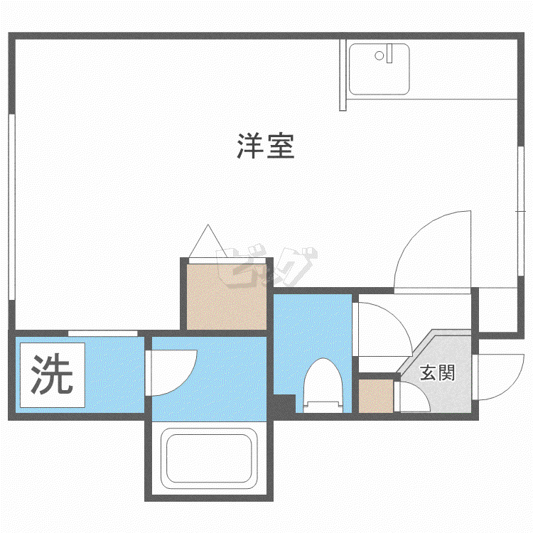ARS AZABU TWO(ワンルーム/1階)の間取り写真