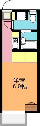 プレディオA棟(1K/1階)の間取り写真