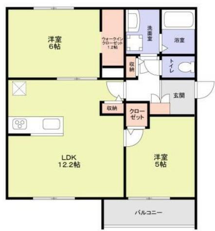 新宿区大京町計画(2LDK/1階)の間取り写真