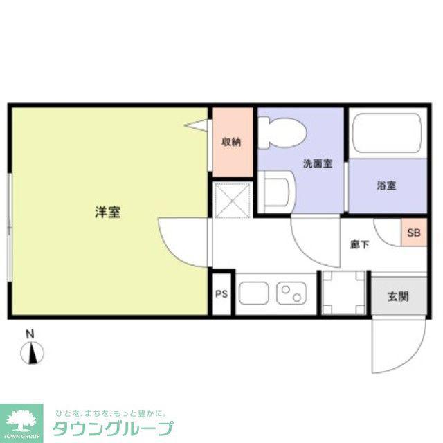 草加市瀬崎アパート(1K/2階)の間取り写真