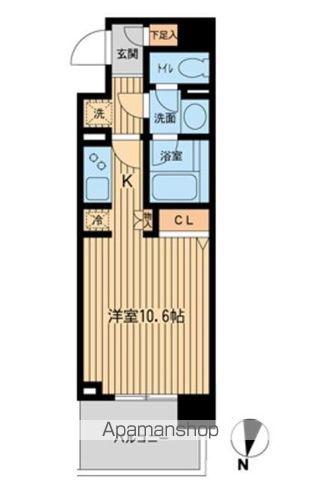 ドゥーエ横濱台町(ワンルーム/4階)の間取り写真