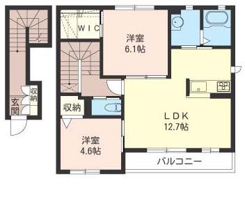 ブリアン プリヴィレージュII(2LDK/2階)の間取り写真