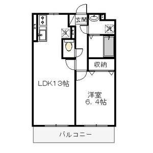 エフプラッツ(1LDK/2階)の間取り写真