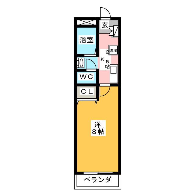 アーバンヒル(1K/2階)の間取り写真