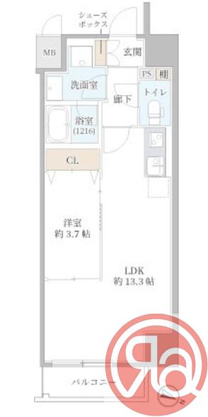 SARNATH海老江(1LDK/10階)の間取り写真
