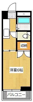 アートテラス北山(1K/2階)の間取り写真
