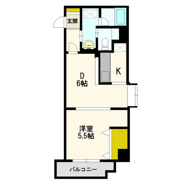 サンシティーII(1LDK/3階)の間取り写真
