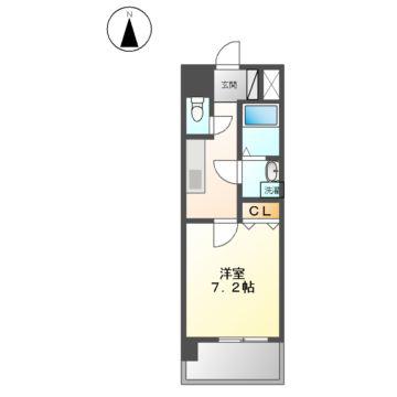 クレシェール大須(1K/8階)の間取り写真