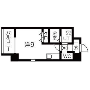 アレーヌコート金山(ワンルーム/8階)の間取り写真