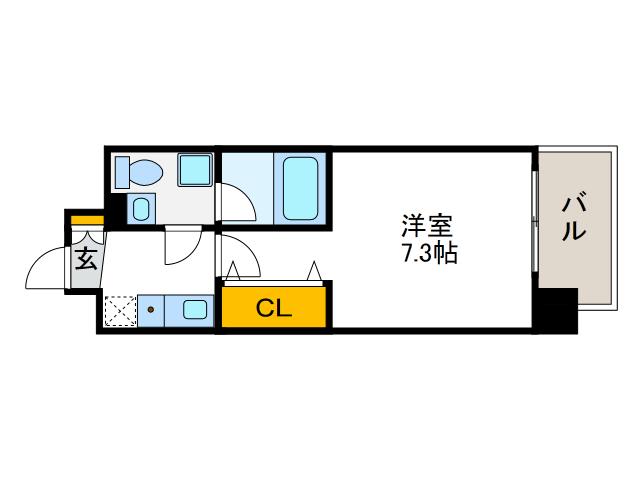 WILLDO市岡(1K/5階)の間取り写真