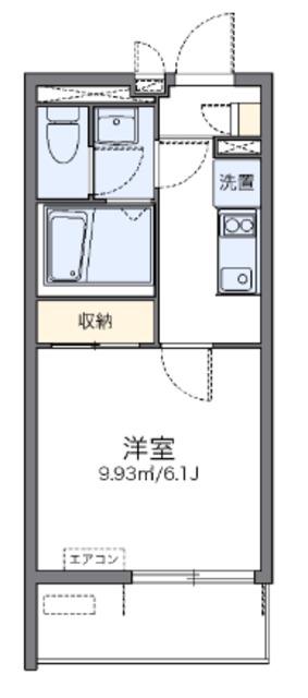 レオネクストルナ大宮(1K/2階)の間取り写真