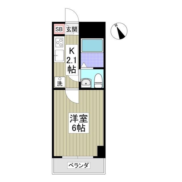 石田ビル(1K/4階)の間取り写真