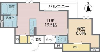 MAISON 水落(1LDK/3階)の間取り写真