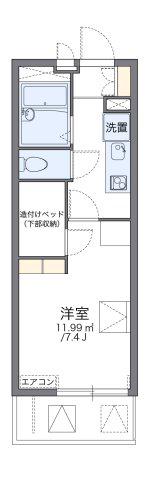レオパレスグリーンアイビー(1K/2階)の間取り写真