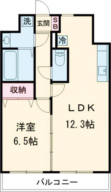 モア ルミーネ(1LDK/7階)の間取り写真