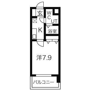 Mステージ栄(1K/8階)の間取り写真