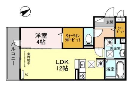 ST.ISLAND I(1LDK/2階)の間取り写真