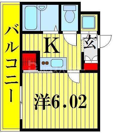 アルテシモ イズム(1K/4階)の間取り写真