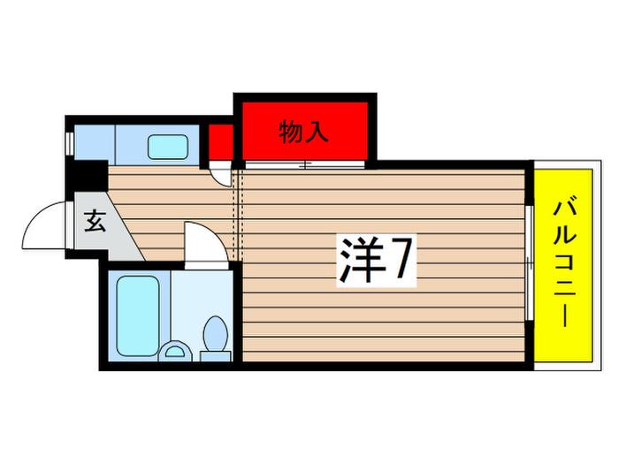 コアミハイツ(ワンルーム/3階)の間取り写真