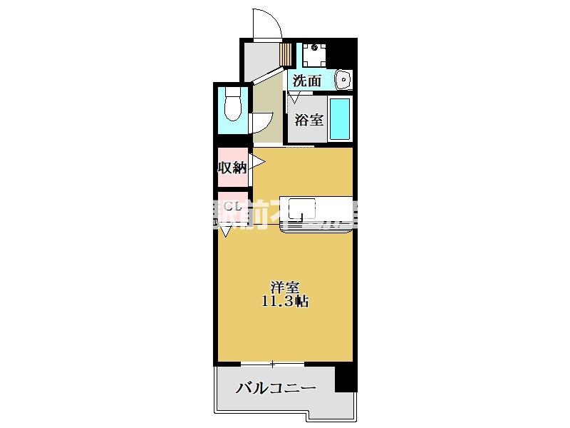 エミネンス駅南(1K/9階)の間取り写真