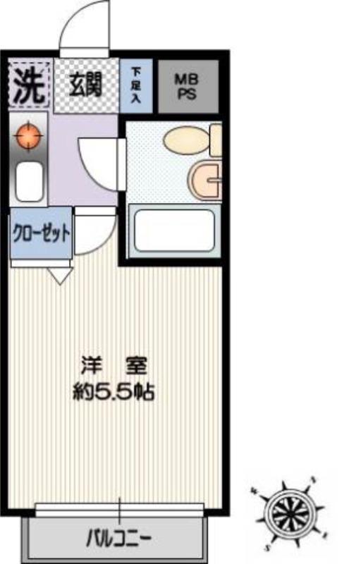 クリオ大口壱番館(1K/5階)の間取り写真