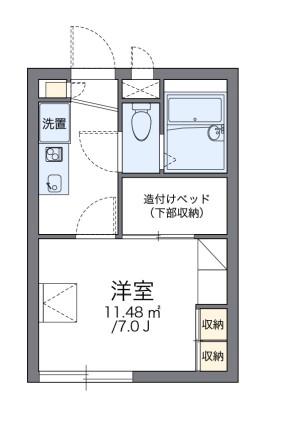 レオパレスアルカンシェル(1K/2階)の間取り写真