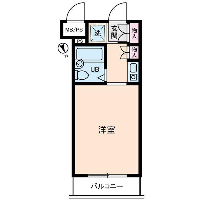 セザール中野坂上(1K/1階)の間取り写真