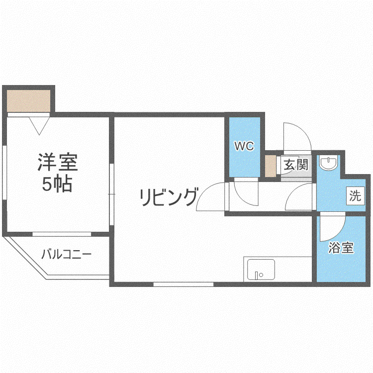 オルセー宮の森(1LDK/2階)の間取り写真