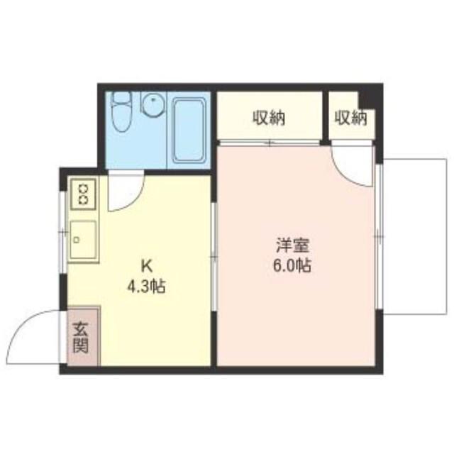 シャトレ伊藤(1K/1階)の間取り写真