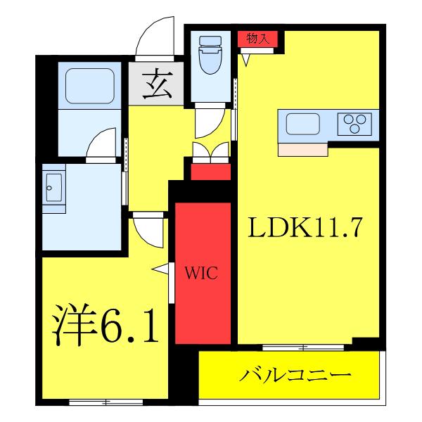 クオリスタ エムズ(1LDK/2階)の間取り写真
