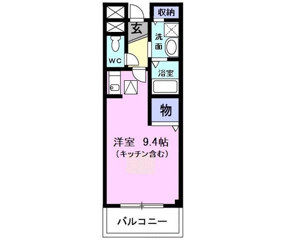 リヴィエール(ワンルーム/1階)の間取り写真