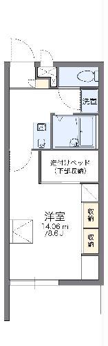 レオパレスグランプリ(1K/1階)の間取り写真