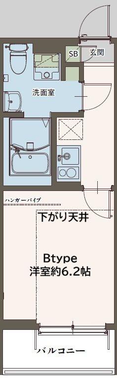 AGRANDE ODAKYU-SAGAMIHARA4(1K/3階)の間取り写真