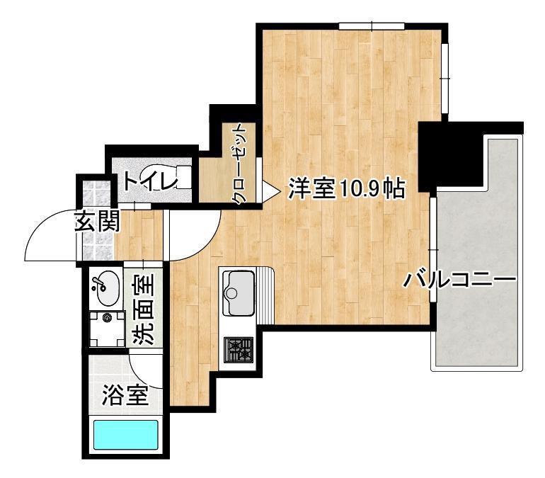 ステラ11(ワンルーム/4階)の間取り写真