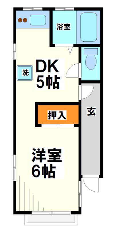 青雲荘(1DK/1階)の間取り写真