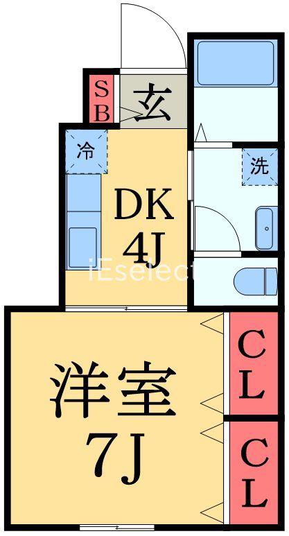 ナリトモ都賀A(1K/1階)の間取り写真