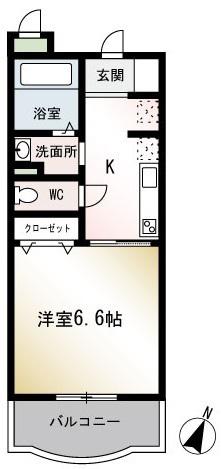 プチコンブリオ(1K/2階)の間取り写真