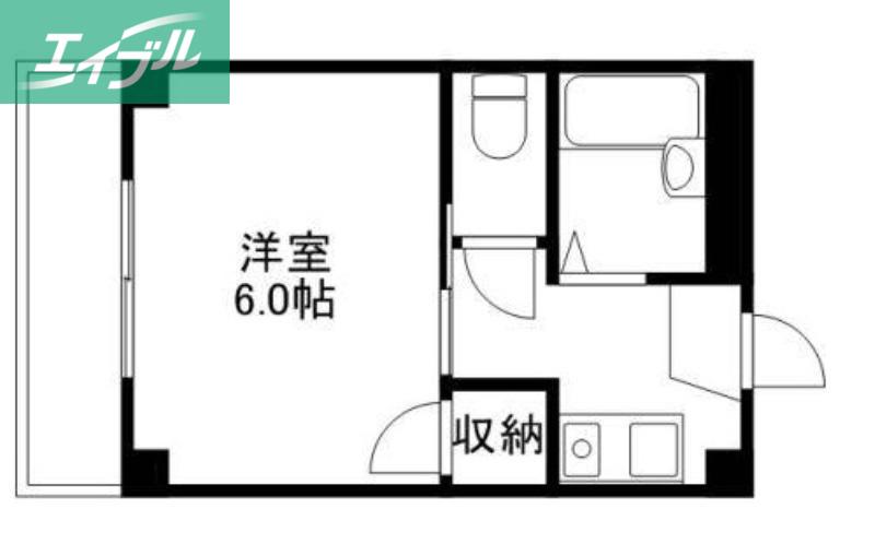 メゾンオアシス(1K/3階)の間取り写真