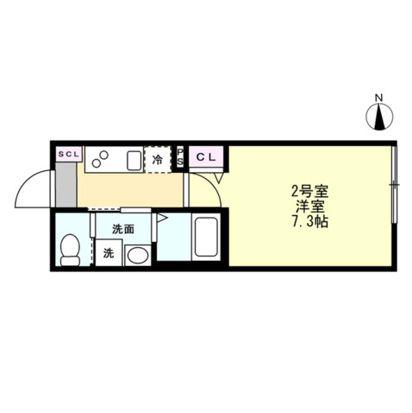 FELICE元住吉(1K/1階)の間取り写真