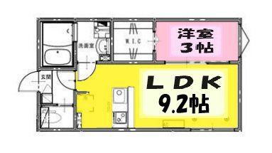 KEIAI RESIDENCE 大和田6(1LDK/3階)の間取り写真
