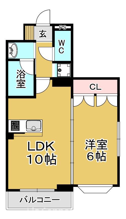 コージーコートこもれび館(1LDK/4階)の間取り写真