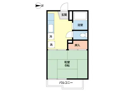 瀬音ハイツ(1K/2階)の間取り写真