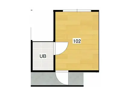 レジデンス小若江(ワンルーム/1階)の間取り写真