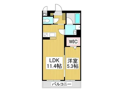 コンフォーティア伊那中央A(1LDK/2階)の間取り写真