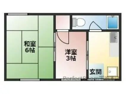 和美荘(2K/2階)の間取り写真