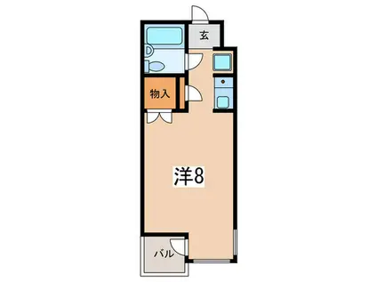 コスモポリタン(ワンルーム/1階)の間取り写真