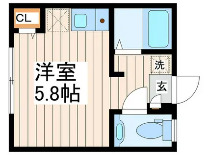 SMART新桜台(ワンルーム/1階)の間取り写真